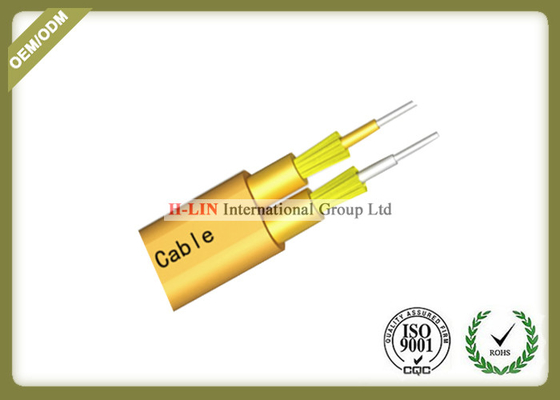 China Flat Twin Duplex Indoor Fiber Optic Cable With Inner Outer Sheath For Telecommunication supplier