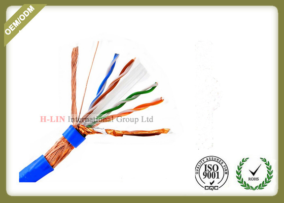 China SFTP 23AWG 4Pairs 8 Conductors Indoor CAT6 Network Lan Cable with  Bare Copper  PVC/LSZH Jacket supplier