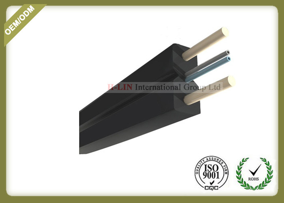 China Indoor fiber optic drop cable 2core SM G652D with black color LSZH jacket supplier