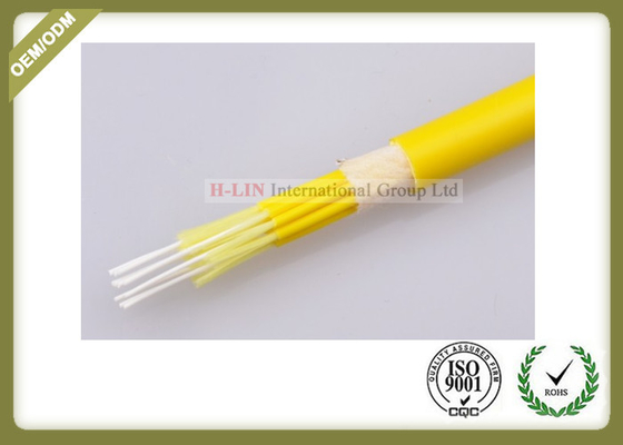 China 12core Fiber optic breakout  cable singlemode yellow color jacket supplier