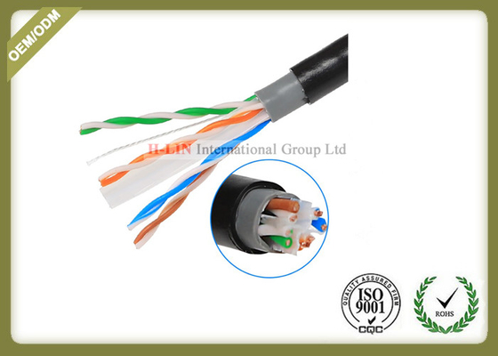 China Outdoor Cat6 UTP Cable Double Jacket , 305 Meters / Roll Optical Ethernet Cable supplier