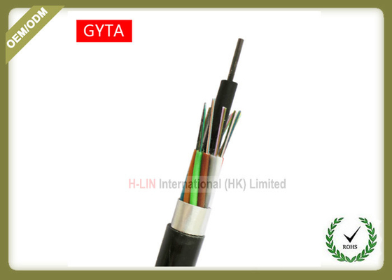 China Non - Metallic Outdoor Fiber Optic Cable Stranded Loose Tube With Coated Aluminum Strip supplier