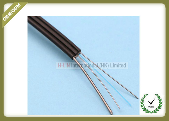 China Outdoor Fiber Optic Drop Cable 1 Core Steel Wire PVC / LSZH Jacket Flexible supplier