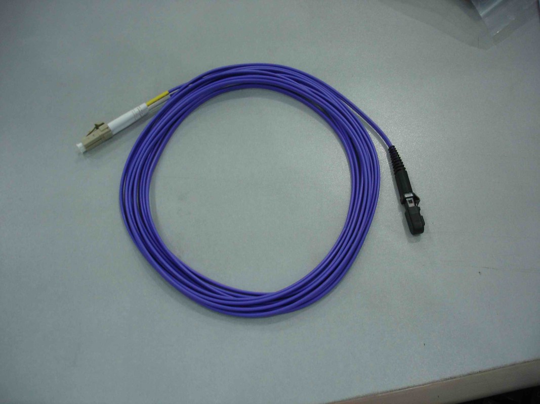 MTRJ To LC Fiber Optic Patch Cord , Multimode Fibre Patch Leads For