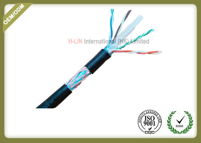 8 Conductors Network Fiber Cable , Cat6 SFTP Cable With 0.58mm Diameter