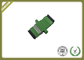 Green Color SC APC Plastic Fiber Optic Adapter Coupler With Ceramic Sleeve supplier