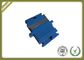 SC Singlemode Duplex Fiber Optic Connector Adapters With Ceramic Sleeve Blue Color supplier
