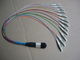 Multi Colored Multimode MPO Fiber Optic Patch Cord Jumper With LSZH Jacket supplier