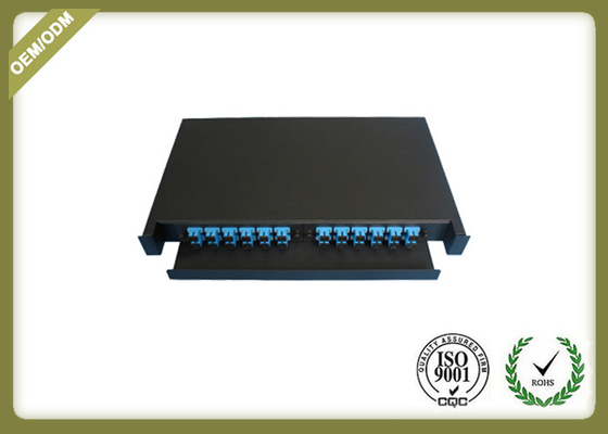 China 1U 19' Sliding 24 Port Fiber Optic Patch Panel Rack Mount , Optical Distribution Frame supplier