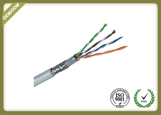 China Shielded 24AWG Cat5e SFTP Network Fiber Cable With Pure Copper High Frequency 250MHz supplier