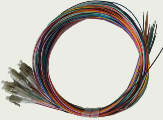 China 12colors 900um SC LC Fiber Optic Pigtail Cables , SM / MM / OM3 Optical Patch Cord  supplier