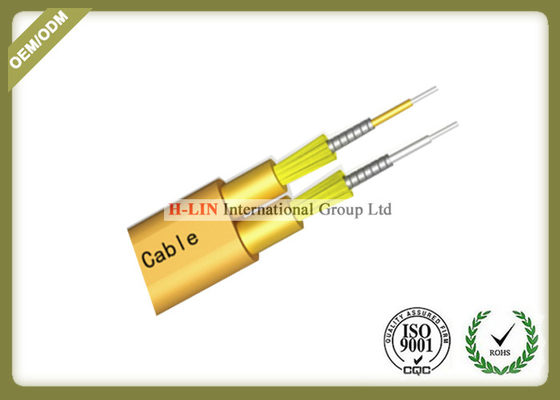 China Flat Twin Duplex Armored Indoor Fiber Optic Cable For Connection Network Equipments supplier