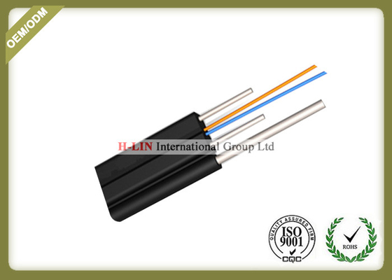 China Outdoor FTTH Fiber Optic Drop Cable Single Mode With PVC Or LSZH Jacket supplier