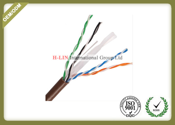 China Network Optical Ethernet Cable , Cat6A UTP Cable Pure Copper 0.57mm Conductor supplier