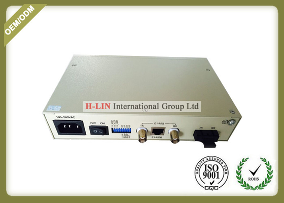 China E1 To Fiber Media Converter Modem Single Mode Single Fiber G704 Standard supplier