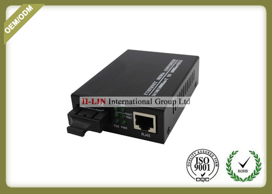 China Media Converter Single Mode Fiber To Rj45 With 1 10/100M UTP Ports And 1 Fiber Port supplier