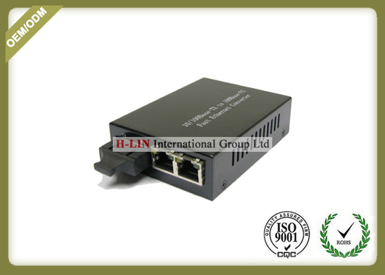 China 10/100M Fiber Optic Media Converter Single Mode With External Power Supply supplier