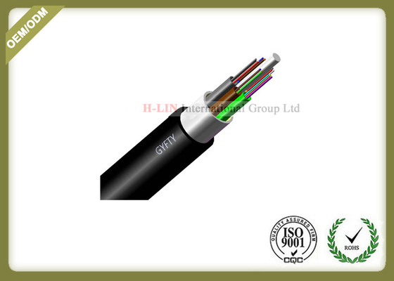 China Outdoor fiber optical cable GYFTA Loose tube non-metallic with aluminum tape with PE jacket supplier