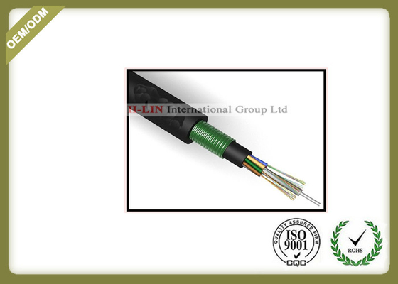 China Outdoor optical fiber cable GYTS with light armored PE jacket black color supplier