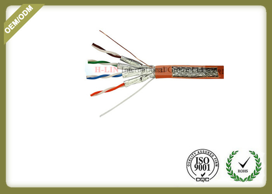 China SFTP Cat7 Lan Cable 23AWG Bare Copper 1000Ft 305M per Reel with Grey Jacket  or Customized colour supplier