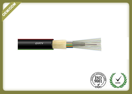 China Loose tube stranding GYFTY outdoor fiber optic cable with FRP with armid yarn supplier