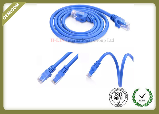 China Blue Color Cat6 Network Patch Cord 24AWG With RJ45 Plug Connector supplier