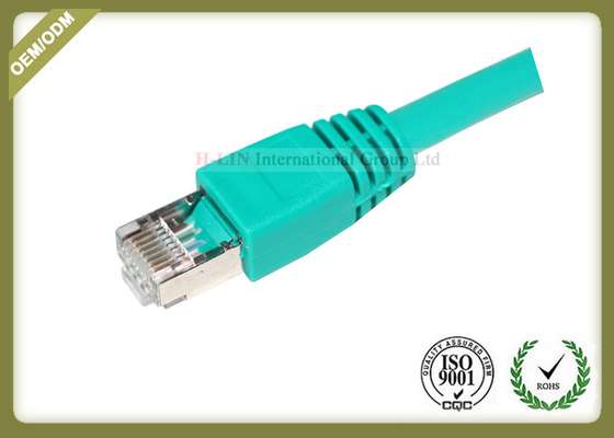 China 4 Pair STP Cat6 Shielded Cable Green Color 550 Mhz Cat6 Patch Leads supplier