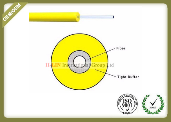 China Tight Buffered Indoor Fiber Optic Cable 0.9mm / 0.6mm With 12 Colours supplier