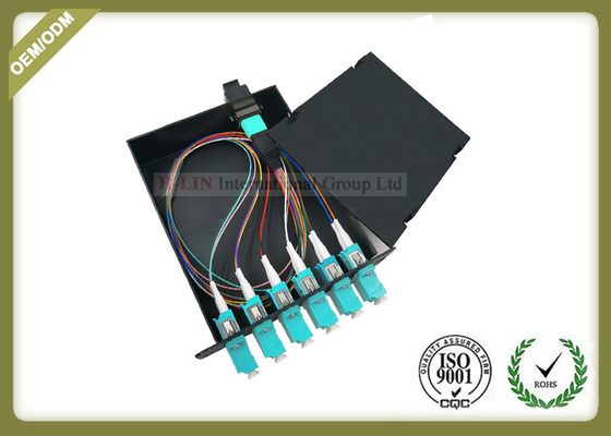 China MPO - LC Cold - Roll Steel Fiber Optic Distribution Box 50 / 125 OM3 Load With Patch Panel supplier