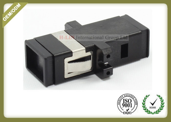 China MTRJ SM MM Fiber Optic Cable Adapter  Black Color SC Footprint  ABS Material supplier