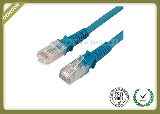 China Exquisite Fashion Flat Cat5e Ethernet Patch Cable With Blue Special Connector supplier