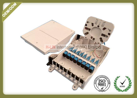 China IP65 Grade Fiber Optic Termination Box Waterproof 8core For 1 * 4 / 1 * 8 Splitter ABS material supplier