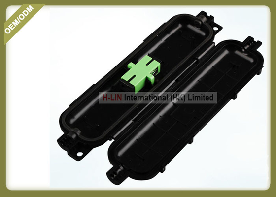 China Outdoor Optical Fiber Junction Box  Waterproof With Black Color 1 Into 1 Out supplier