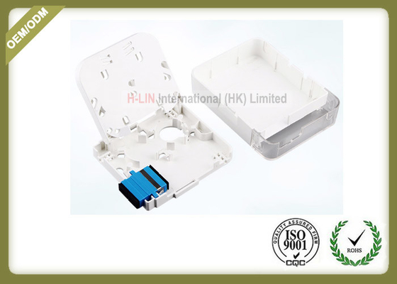 China LC SC Duplex Fiber Access Terminal Box White Color With Transparent Cover Lid supplier