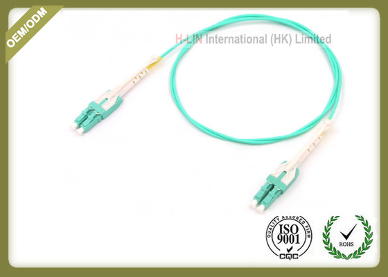 China Pull Button Type Fiber Optic Patch Cord LC 3.0mm Uniboot Double Core supplier