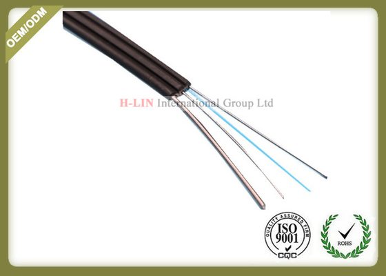 China Singlemode FTTH Fiber Optic Cable Metal Strength Member For High Speed Optical Routes supplier