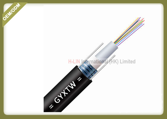 China Telecommunication Outdoor Fiber Optic Cable Light Armoured 2~12 Core SM GYXTW 8.0mm supplier