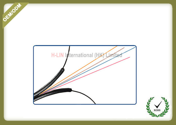 China Indoor 4 Core FTTH Fiber Optic Cable Black LSZH Jacket CE/ISO/ROHS Certificated supplier