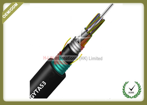 China GYTA53 Waterproof Fiber Optic Cable Single Mode OS2 8 Core Double Jacket Stranded Loose Tube supplier