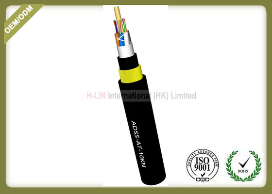 China Large Spacing Fiber Optic Cable Self Sustaining Trace Resistant ADSS4 12 48 144 Core supplier