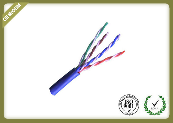 Pure Copper Cat5e UTP Cable For Network ,  24awg Unshielded Twisted Pair Cable supplier