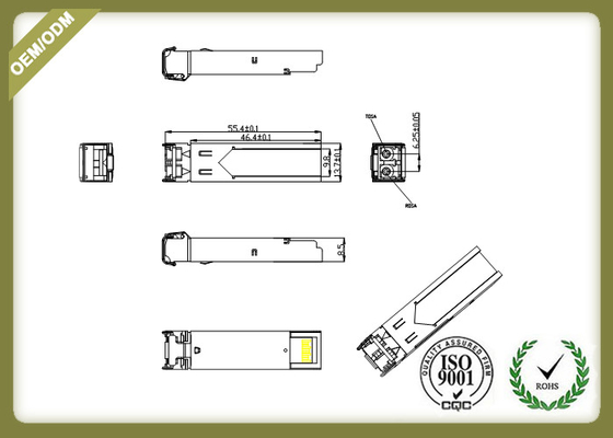 20km Single Mode SFP Fiber Module Transceiver With LC Connector OEM Service supplier