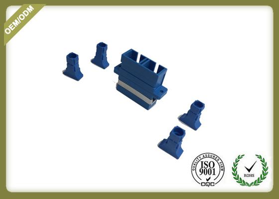 SC Singlemode Duplex Fiber Optic Connector Adapters With Ceramic Sleeve Blue Color supplier