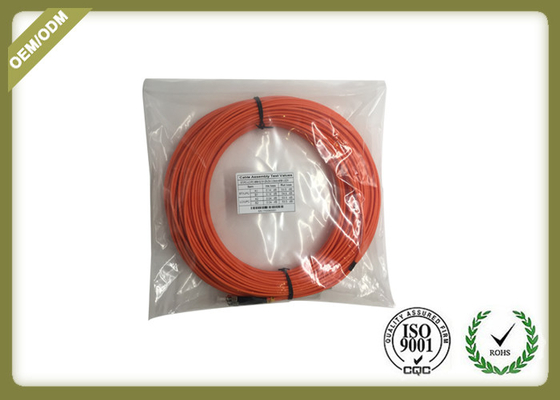 Long Meter Fiber Optic Patch Cord LC - ST Duplex Multimode With LSZH Orange Jacket supplier