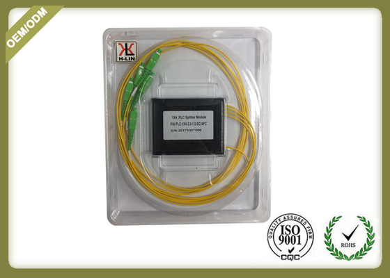 Single Mode 1x4 PLC Fiber Optic Splitter With SC APC For FTTX Solution OEM ODM supplier