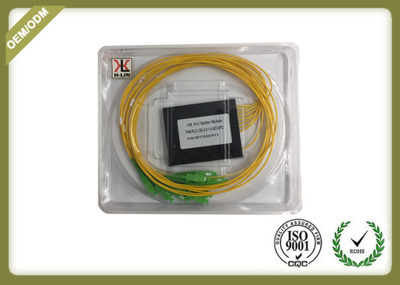 FTTH Fiber Optic Splitter Module , Telecommunication 1x8 PLC Splitter Loss Chart supplier