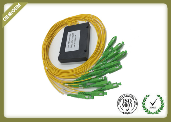 ABS Module 1x16 Rack Mounted PLC Splitter With SC APC Connector For FTTH / Gpon supplier