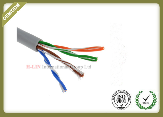 UTP Cat5e  4 pairs 24awg Solid bare copper  Lan Cable 305m Pull Box supplier