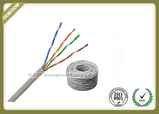 UTP Cat5e  4 pairs 24awg Solid bare copper  Lan Cable 305m Pull Box supplier