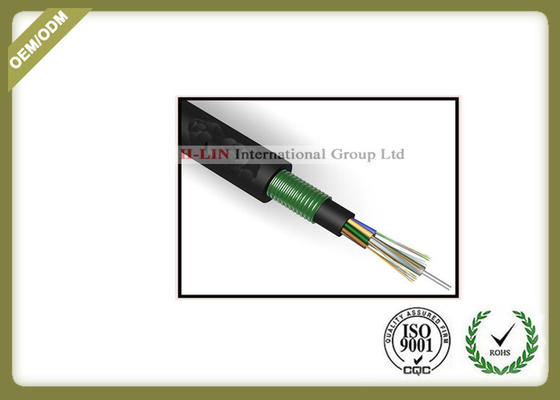 Outdoor optical fiber cable GYTS with light armored PE jacket black color supplier